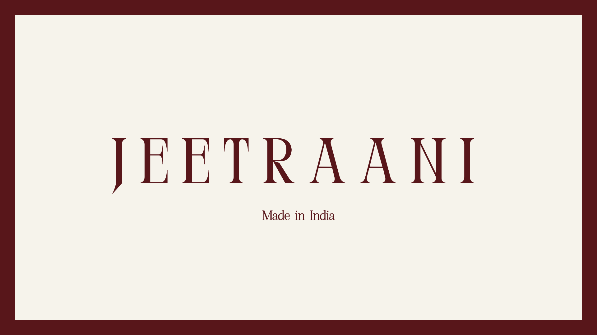 Original Jeetraani logo with Made in India beneath the wordmark